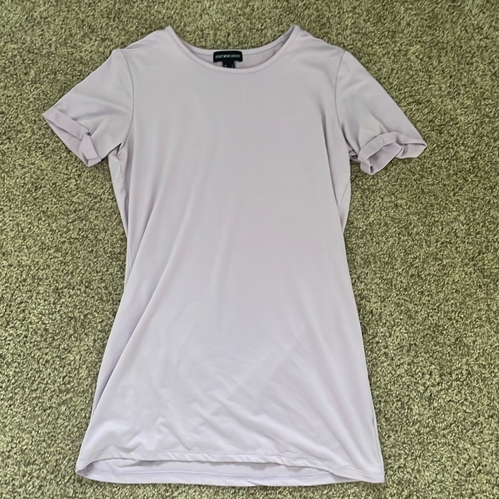 this is a purple soft dress that can be worn casual and nice.
